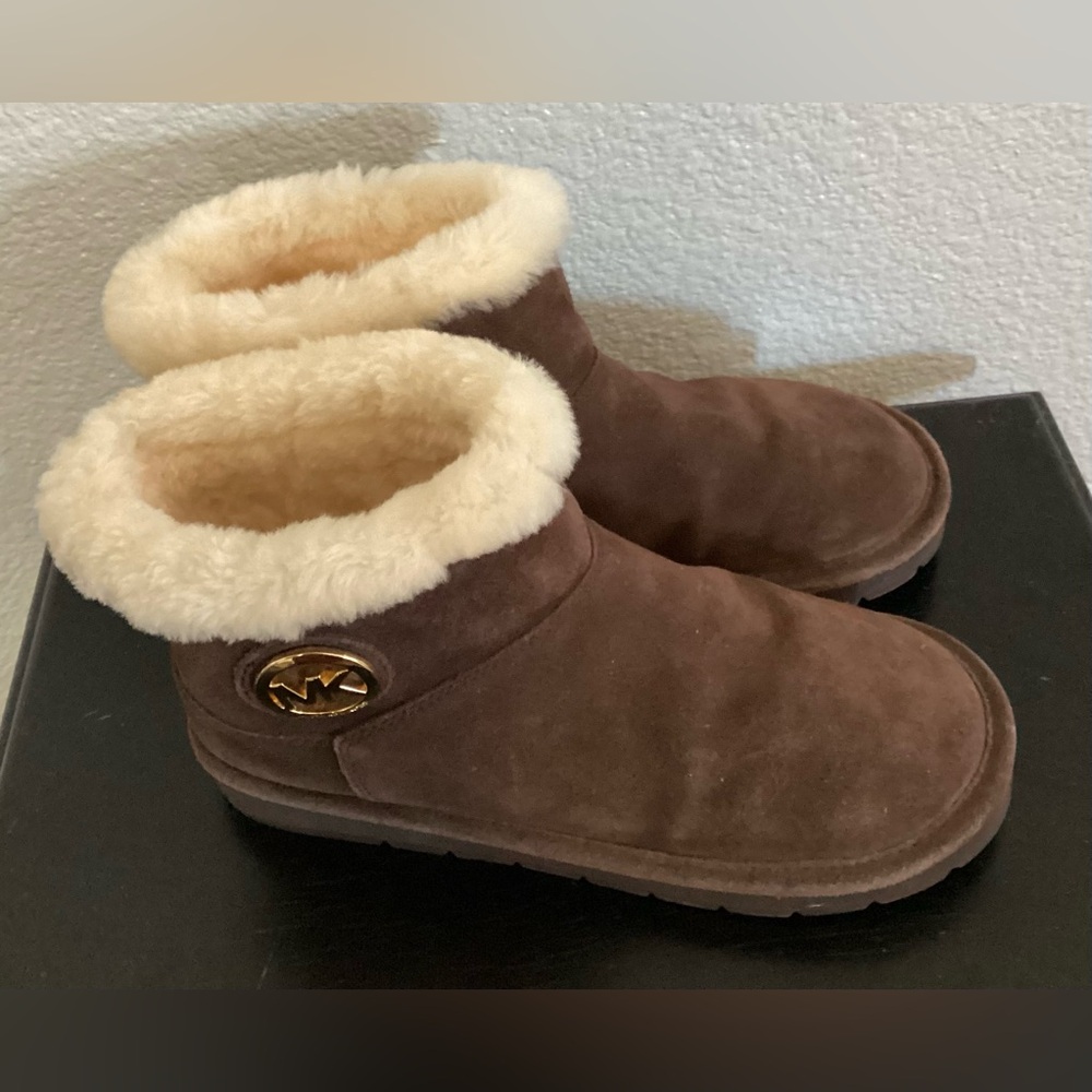Michael Kors Suede Shearling Boots